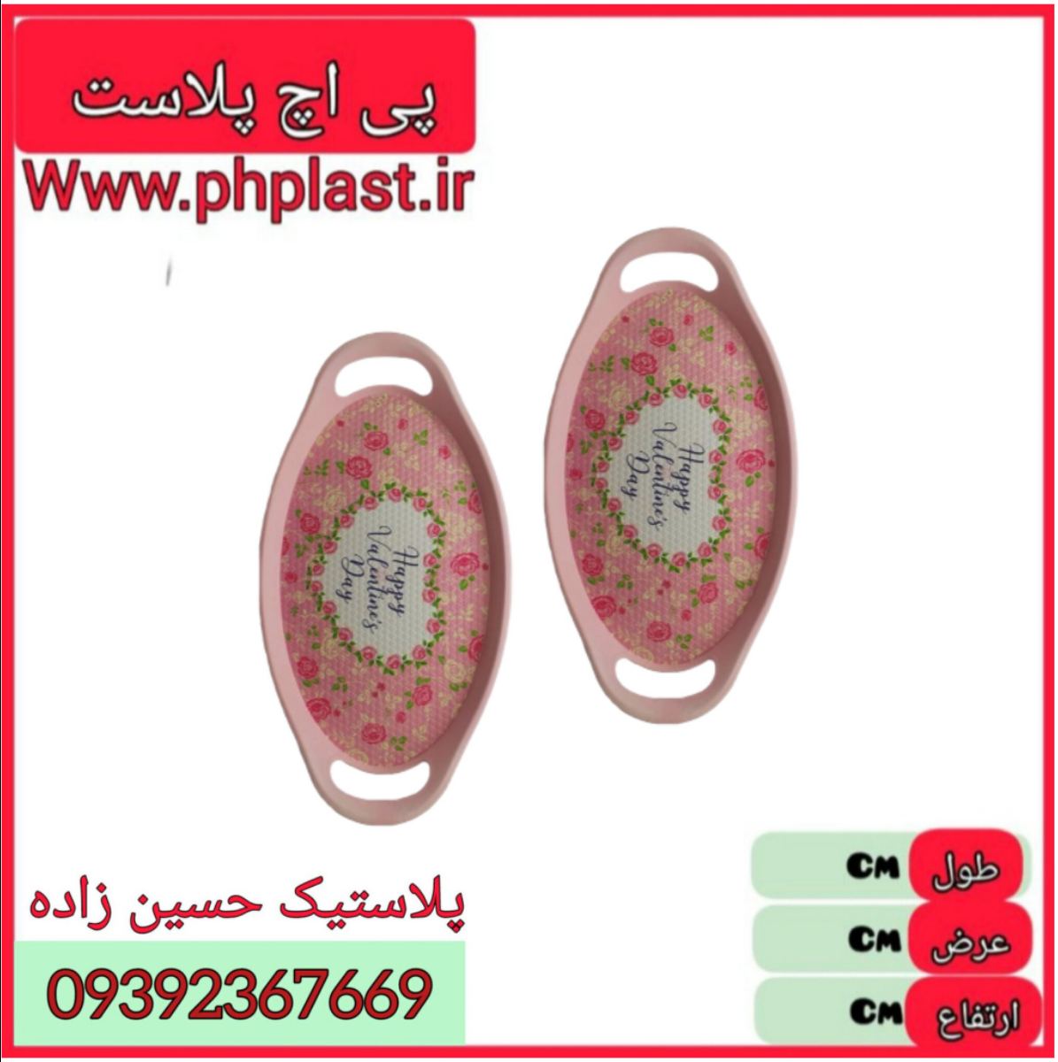 سینی چاپدار کوچک تی ناز  