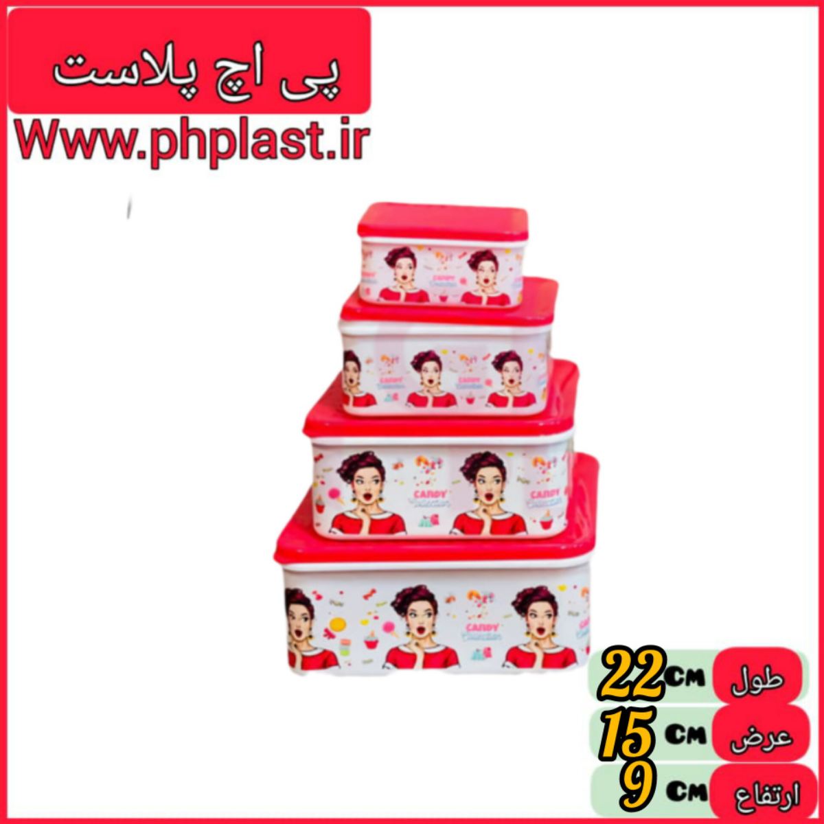 سرویس فریزری 8 پارچه مستطیل فانتزی  رزمن   